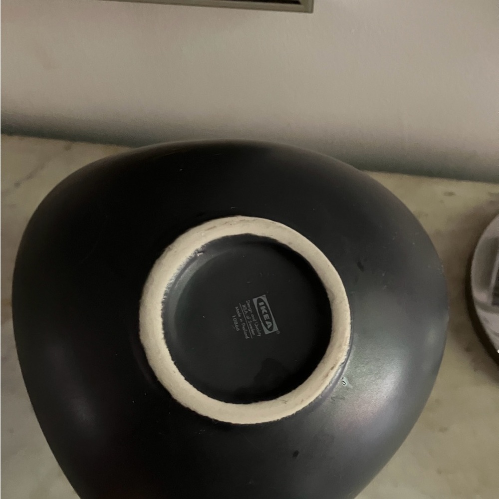 Vintage IKEA Matte Black Bigarro Sculptural Vase / Vessel - Picture 8 of 11